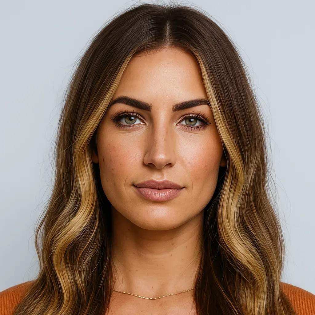 Young female immigrant in Williams Lake, BC smiling confidently after being approved for her first Canadian auto loan in under an hour – no credit history, professional studio portrait